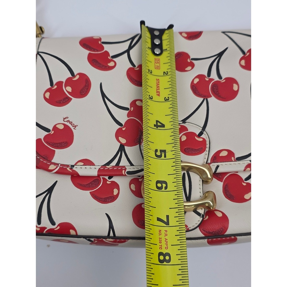 Coach Cherry Print Pillow Tabby Shoulder Bag 26 White Red CA110 - Picture 8 of 10